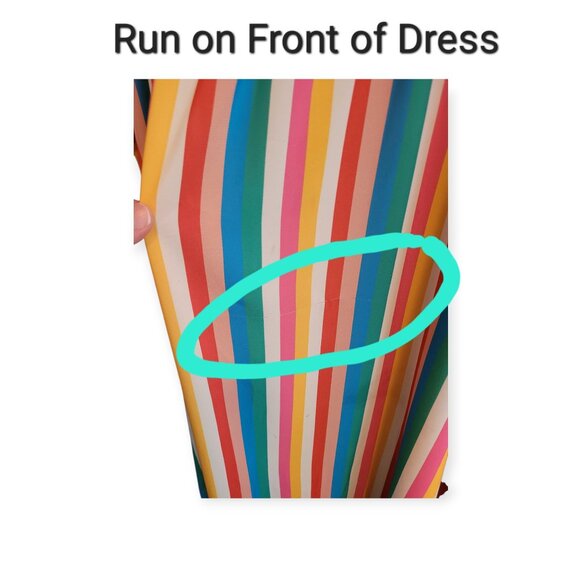 Unique Vintage Rainbow Striped Burton Caftan Dress size o/s - Picture 15 of 16